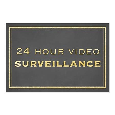CGSignLab | מעקב וידאו 24 שעות -זהב קלאסי נצמד חלון | 36 x24